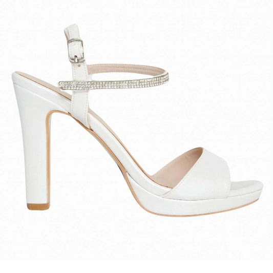 Marnie Ivory Platform Open Toe High Heel Bridal Shoes Love & Faith